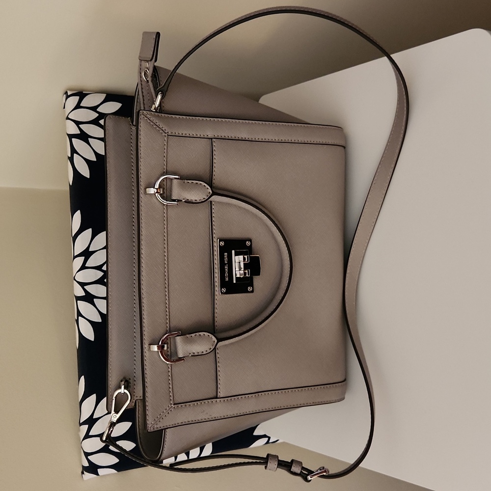 Michael Kors Gray Crossbody Top Handle Bag